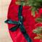 Glitzhome® 48"D Red Velvet Christmas Tree Skirt with Bows
